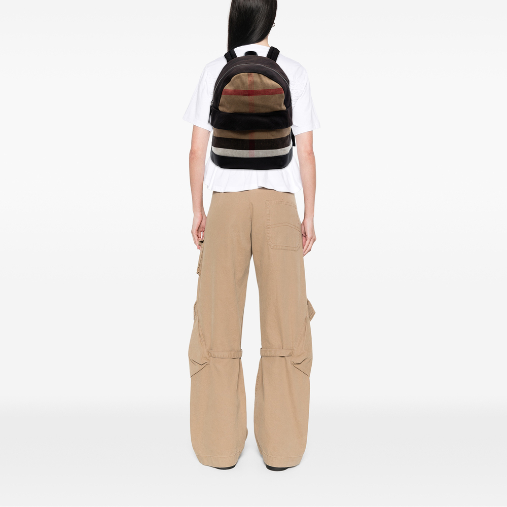 Pre-Loved Burberry Mega Check Canvas Tiller Backpack - Picture 6 of 6